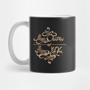 Merry Christmas and Happy New Year Emblem Mug